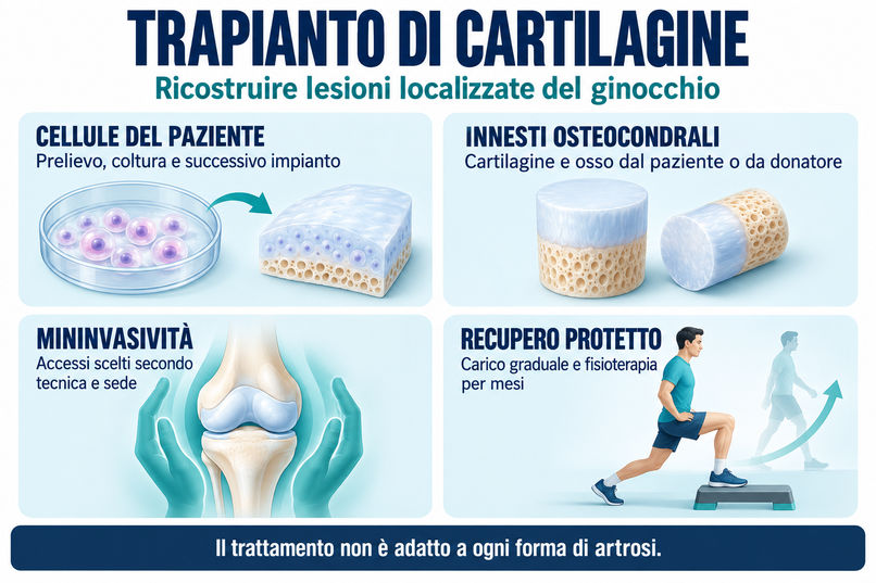 trapianto cartilagine ginocchio napoli clisan